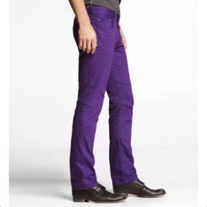 NWT Express Rocco Purple Colored Slim Fit Skinny Leg Jeans Men’s W28 X L30